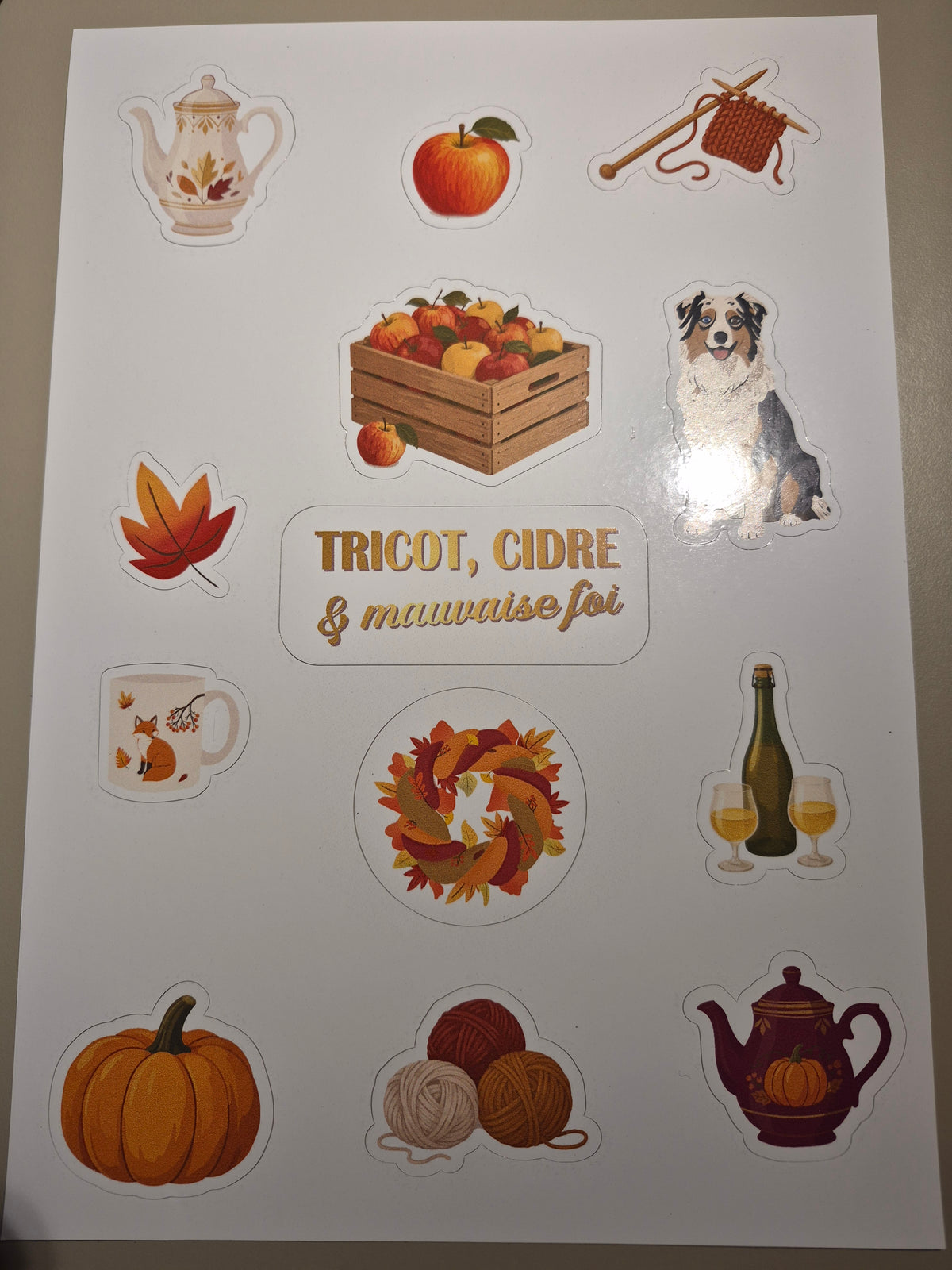 Planche de stickers