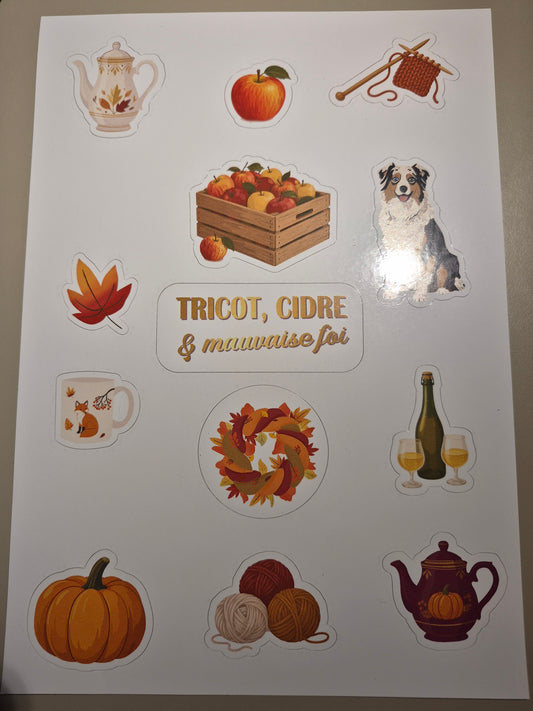 Planche de stickers